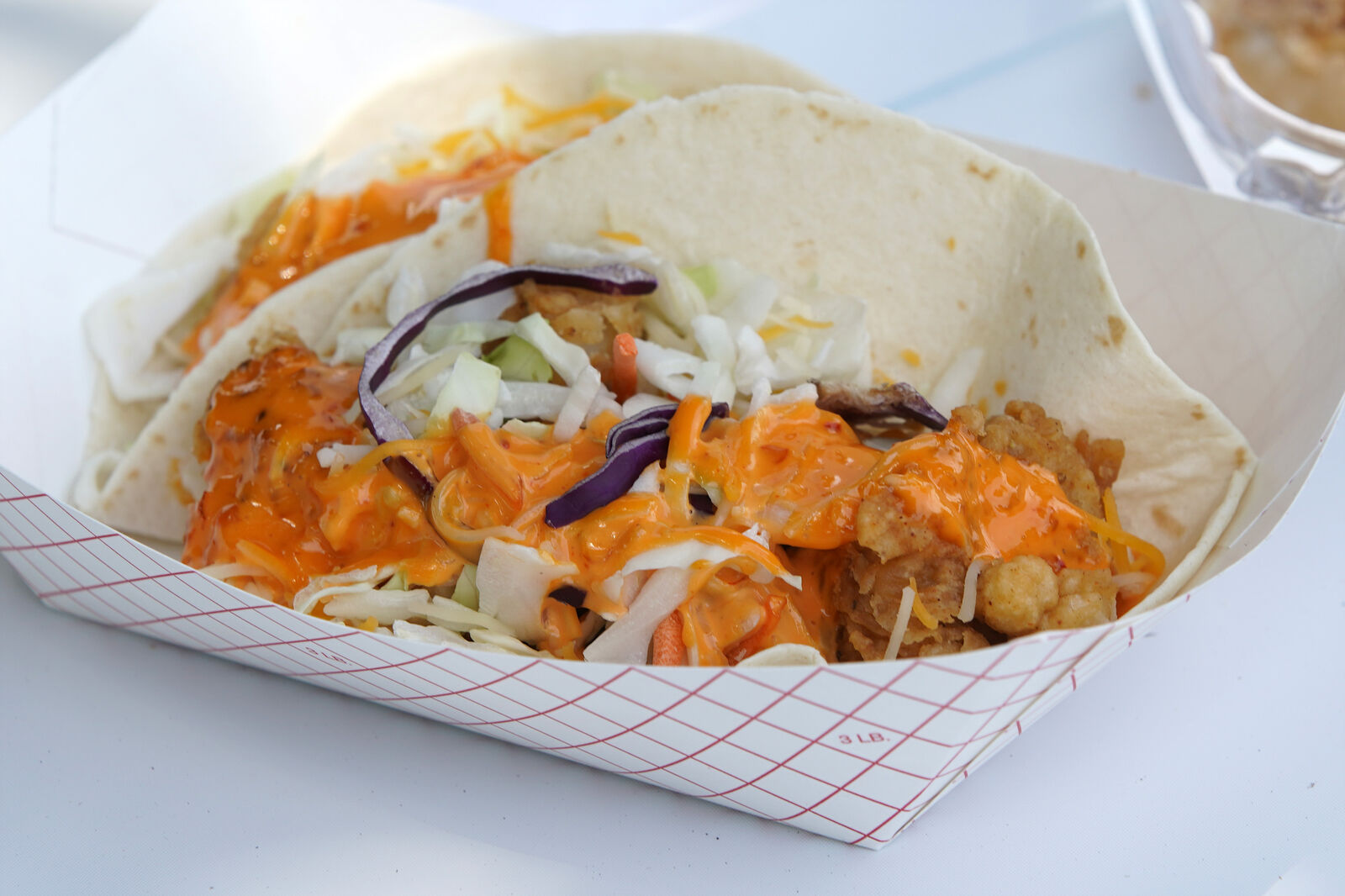 Fried cauliflower taco